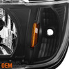 Fits 01-04 Toyota Tacoma 1Pc Black Headlights + Dark Red Tail Light Brake Lamps