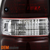 Fits 01-04 Toyota Tacoma 1Pc Black Headlights + Dark Red Tail Light Brake Lamps