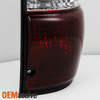 Fits 01-04 Toyota Tacoma 1Pc Black Headlights + Dark Red Tail Light Brake Lamps