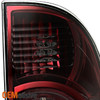 Fits 2005-2011 Toyota Tacoma Black Headlights+ Dark Red LED Tail Brake Lamp Pair
