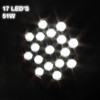 For Atv SUV/Truck 4X4 Off Road 17Pcs 7" Round Hyper White LED Fog Lights Left+Right