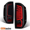 Fits 2014-2021 Toyota Tundra Truck Black Headlights + Black Smoked LED Taillight