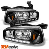 Fit 2006-2010 Dodge Charger Black LED Headlights w/Corner Lamps 06 07 08 09 10
