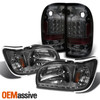 For 2001-2004 Toyota Tacoma LED Smoked Headlights w/ Corner+ LED Smoke Tail Lamp