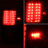 For 2007-2013 Toyota Tundra Black Headlights + Blk LED Tail Brake Lights Pair