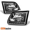 Fit 97-02 Ford F150 Expedition Black Replacement LED Headlights Headlamps L+R