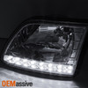 Fit 97-02 Ford F150 Expedition Replacement Clear LED Headlights Headlamps L+R