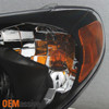 Fits 03-05 Matrix Black Bezel Headlights Replacement + Black Tail Lights Lamps