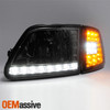 Fit Smoked 97-03 Ford F150 97-02 Expedition Headlights +LED Corner Signal Lamp