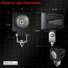 For Off-Road Truck/SUV 2.5” 10W Hyper White LED Heavy Duty Work Spot Light Fog Lamp