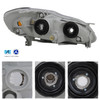Fits 03-08 Corolla Clear Headlights Lamp Left+Right Replacement Headlamps light