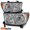 For 2007-2013 Toyota Tundra Chrome Headlights+Clear LED Tail Brake Lights Pair