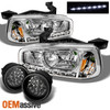 Fits 05-10 Charger LED Fog Lamps +2In1 LED Headlights W/Built In Corner Signal