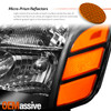 Fit 2004-2015 Titan Pickup Black Headlights + Dark Red Tail Lights Brake Lamps