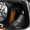 Fit 2009 2010 Dodge Charger DRL LED Black 1PC Headlights+Dark Red Tail Lights