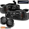 Fits Smoked 05-10 Charger Daytime LED 2In1 Headlights +Full LED Fog Lamps Lights