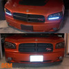 Fits Smoked 05-10 Charger Daytime LED 2In1 Headlights +Full LED Fog Lamps Lights