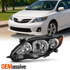 Fits 2011-2013 Toyota Corolla S XRS Driver Left Side Headlight Black Replacement