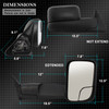 Fit 2002-2008 Dodge Ram Passenger Manual Rotatable Towing Trailer Side Mirror