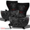 Fits 07-13 Tundra Smoked Headlights Replacement + Black Smoke LED Tail Lights