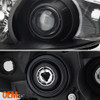 Fits 2011-2017 Toyota Sienna Halogen [Black] Headlights Lamps Replacement LH+RH