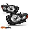 For 2008-2010 Toyota Highlander OE Style Black Headlights Driver+Passenger Pair
