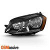 Fits 2015-2019 Volkswagen Golf Chrome Driver Side Halogen Headlights Replacement