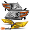 Fits 2011-2013 Honda Odyssey Headlights + Yellow Fog Lights w/Switch+Wiring