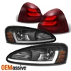 Fit 04-08 Pontiac Grand Prix LED Light Black Headlights + Dark Red Tail Lamps