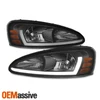 Fit 04-08 Pontiac Grand Prix LED Light Black Headlights + Dark Red Tail Lamps
