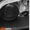 Fit 02-03 Mitsubishi Lancer LS ES Sedan & Wagon Black Headlights Replacement