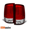 Fit 09-18 Dodge Ram Headlight Pair Dual Projector + LED Tail Light Brake Lights