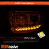 Fits 14-21 Tundra LED Chrome Projector Headlights+LED Bar Tail Brake Lamp