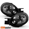 Fit 03-05 Dodge Neon Black Bezel Replacement Headlights Headlamps Left+Right