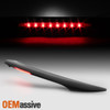 Fit 2008-2012 Honda Accord 4Dr Black ABS Rear Trunk Spoiler w/ LED Brake Light