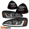 Fit 04-08 Pontiac Grand Prix LED Bar Black Headlights + Tail Lamps [Smoke Len]