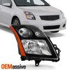 Fits 2007 2008 2009 Sentra 2.0L Models Passenger Right Side Headlight- Black
