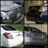 Fits 07-11 Altima 4Dr Sedan Trunk Spoiler Wing Kit W/LED Brake Light (Paintable)