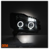 Fit 04-15 Titan 04-07 Armada Black Halo Projector Headlights L+R Replacement