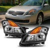 Fits 2007 2008 2009 Altima 4Dr Sedan Headlights Headlamps Lights Left + Right