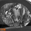 Fit 2004-2012 Mitsubishi Galant Halogen Headlights Black Lamps Replacment Pair