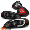 For Black Smoke 06-13 Chevy Impala Projector Headlight + LED Black Tail Light