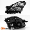 Fits 2007 2008 2009 Altima Sedan Left+Right Halogen Black Headlights Headlamps