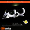 Fits 06-08 BMW E90 Sedan LED Halo Chrome Projector Headlights + Red Tail lamp