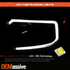 Fits 14-20 Tundra LED DRL Blk Projector Headlights+Red Smoked Tail Brake Lamp