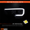 Fits 2016-2023 Toyota Tacoma SR SR5 Black LED DRL Headlights + Smoked Fog Lamp