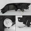 [Chrome] Fits 2013 2014 2015 Sentra LED Light Bar Projector Headlights+Fog Lamp