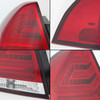 Fits [Black] 2006-2013 Chevy Impala Projector Headlights + LED Red Tail Lights