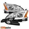 [Chrome] Fits 2013 2014 2015 Sentra LED DRL Projector Headlights+LED Fog Lamp