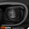 For Black Smoke 06-13 Chevy Impala Projector Headlight + LED Smoke Tail Light